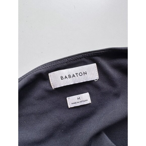 Aritzia BABATON Contour Black Jersey Square Neck Long Sleeve Bodysuit, Size S - Picture 8 of 16